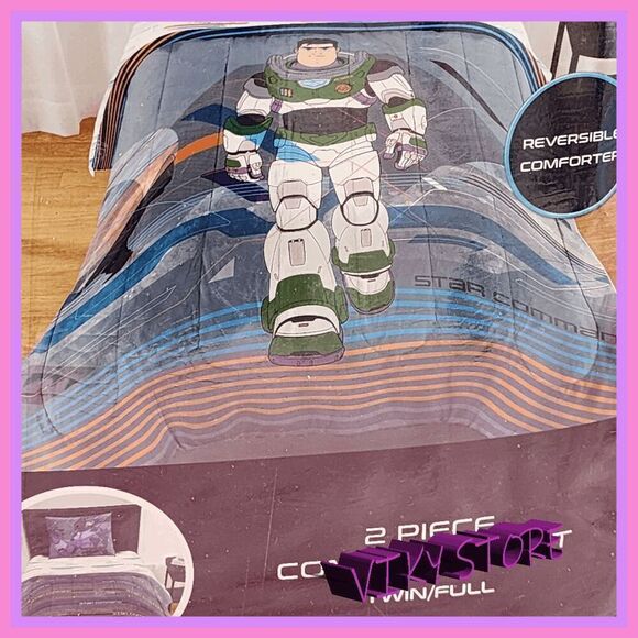 ❤️ Twin/Full Disney Pixar Light Year Comforter Set – Buzz Lightyear for Kids! ❤️ - Picture 2 of 5